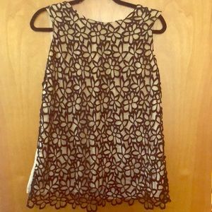 Black lace tunic/top